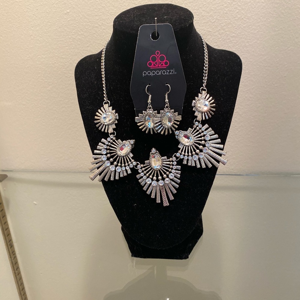 Paparazzi Bling Necklace and Earrings